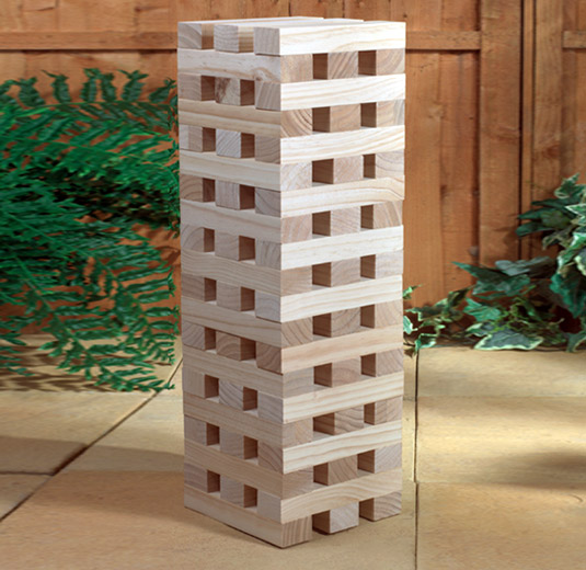 giant jenga game from pop cases