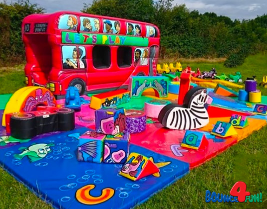 Toddler PlayBus Slide bouncy castle